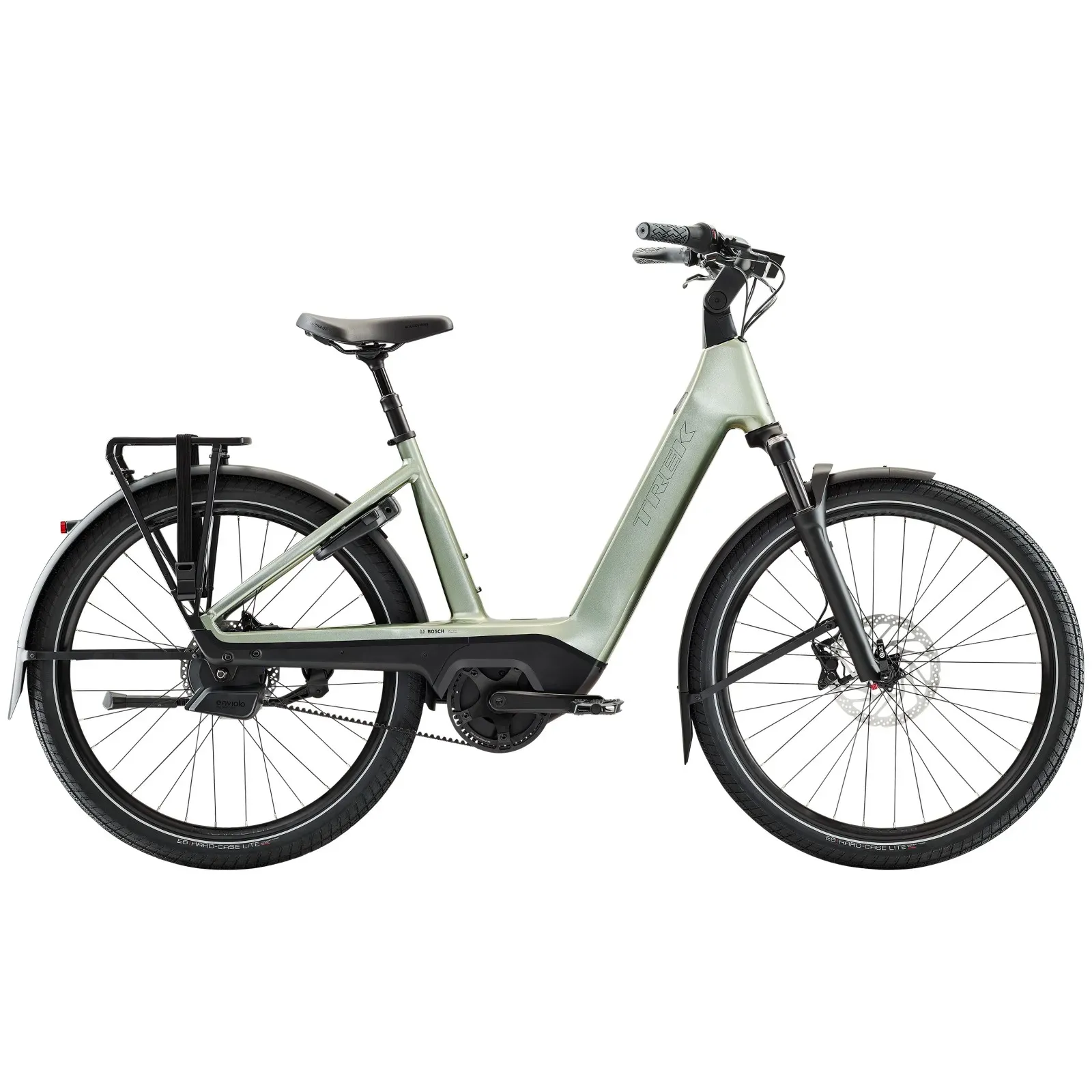 Trek Charter+ 5 R10 540 Wh Lowstep 2027 Lunar Silver - Vélo électrique urbain