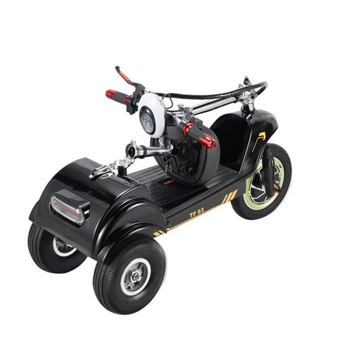 Trottinette Électrique Trois Roues Twofish TF03 Moteur 500W Batterie 48V15Ah Vitesse Max 28km/h Autonomie Max 30km Noir et Jaune – Image 2