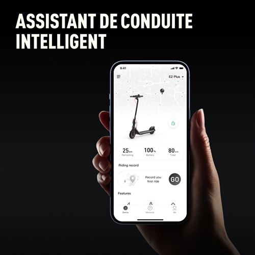 Trottinette électrique Ninebot Segway E2 Plus II E 300 W Noir et Gris – Image 9