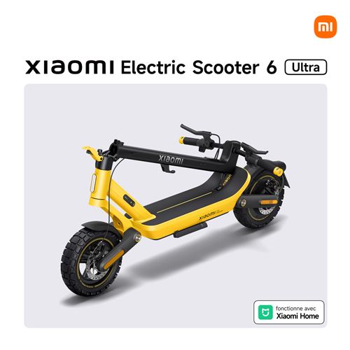 Trottinette électrique Xiaomi Electric Scooter 6 Ultra 500 W Jaune et Noir – Image 3