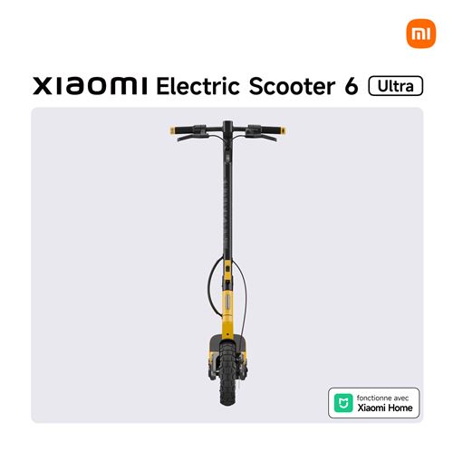 Trottinette électrique Xiaomi Electric Scooter 6 Ultra 500 W Jaune et Noir – Image 7