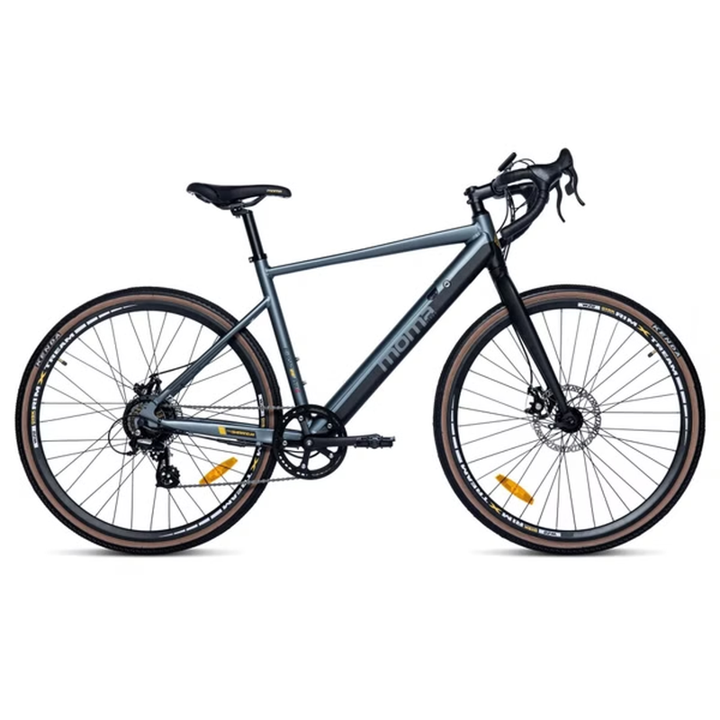 Moma Bikes E-GRAVEL 28PRO, Equipped Full Shimano, 8 vitesses , Freins à disques TEKTRO, Bat Ion Lithium intégrée et amovible de 36V 10Ah – Image 3