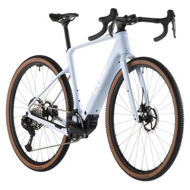 Vélo de Gravel Électrique Cube Nuroad Hybrid C:62 SLX 400X Shimano GRX Di2 12V 400 Wh 700 mm Bleu Ice 2026 – Image 2