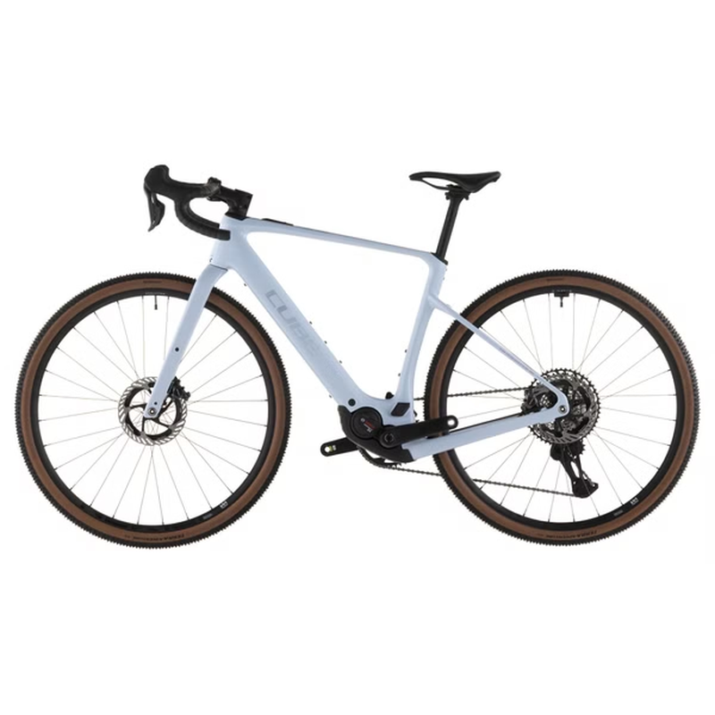 Vélo de Gravel Électrique Cube Nuroad Hybrid C:62 SLX 400X Shimano GRX Di2 12V 400 Wh 700 mm Bleu Ice 2026 – Image 4