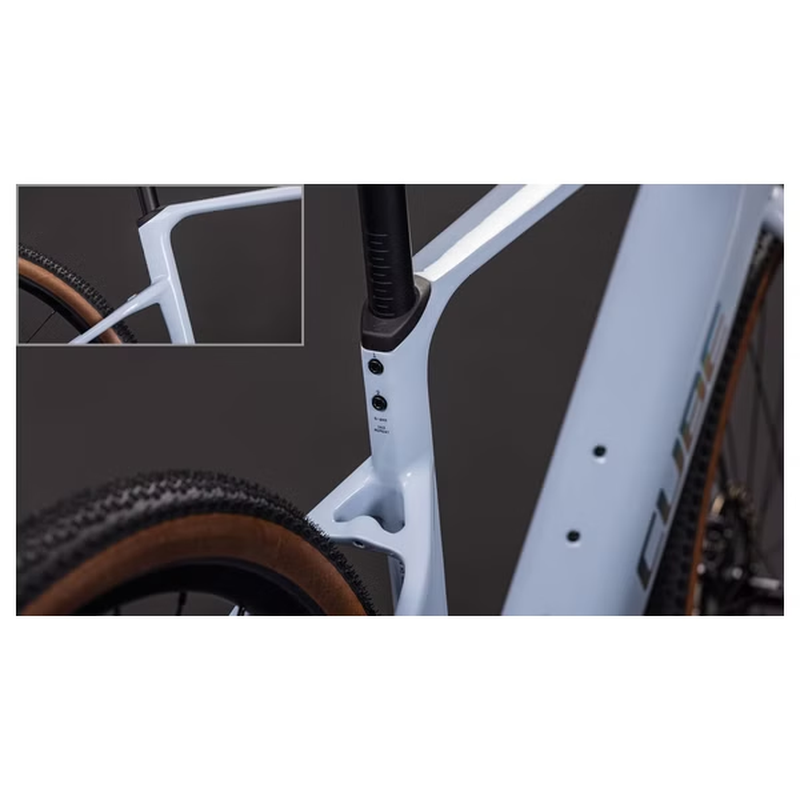 Vélo de Gravel Électrique Cube Nuroad Hybrid C:62 SLX 400X Shimano GRX Di2 12V 400 Wh 700 mm Bleu Ice 2026 – Image 8