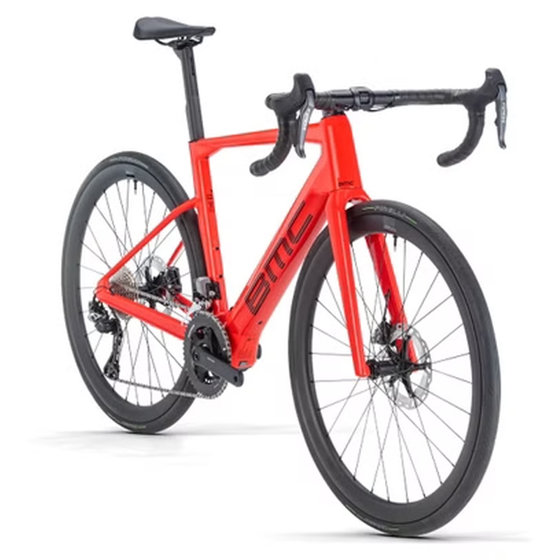 Vélo de Route Electrique BMC Roadmachine 01 AMP Two Shimano GRX Di2 360 Wh Rouge Noir 2023 – Image 2