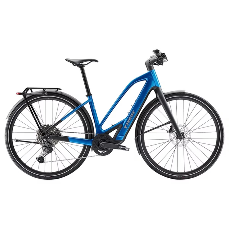 Vélo de Ville Électrique Trek FX+ 7 Mid-Step Shimano Cues 10V 360Wh 700mm Bleu 2025