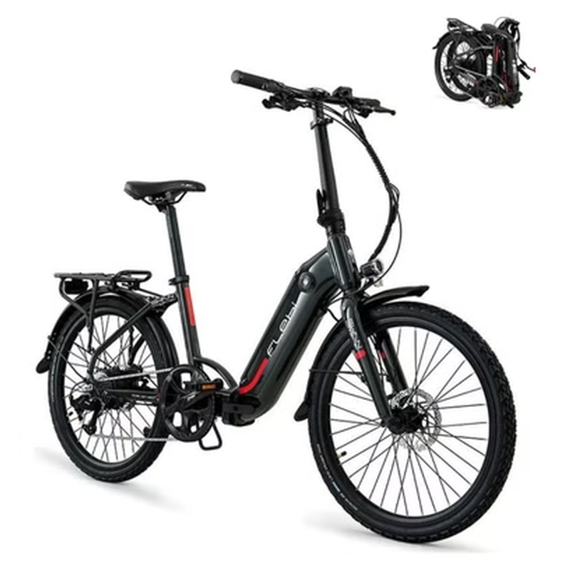 Vélo électrique pliant Swan 24" Gris | 70 km | 10,4 Ah | 24” – Image 11