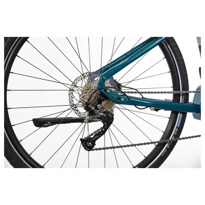 Vélo Fitness Électrique Bicyklet Gabriel Shimano Altus 9V 500 Wh 700 mm Turquoise Metallic – Image 4