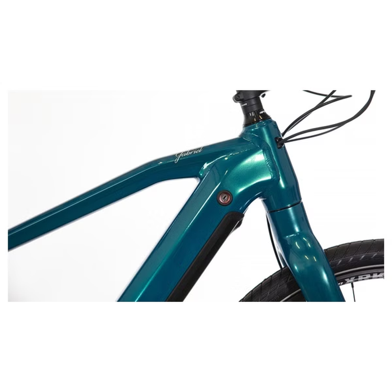 Vélo Fitness Électrique Bicyklet Gabriel Shimano Altus 9V 500 Wh 700 mm Turquoise Metallic – Image 6