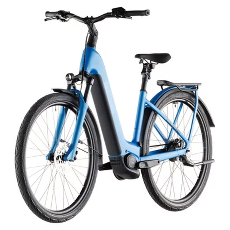 VTC Électrique Cube Kathmandu Hybrid Comfort Pro 800 Easy Entry Enviolo Trekking Courroie 800 Wh 700 mm Bleu Azure 2026 – Image 3