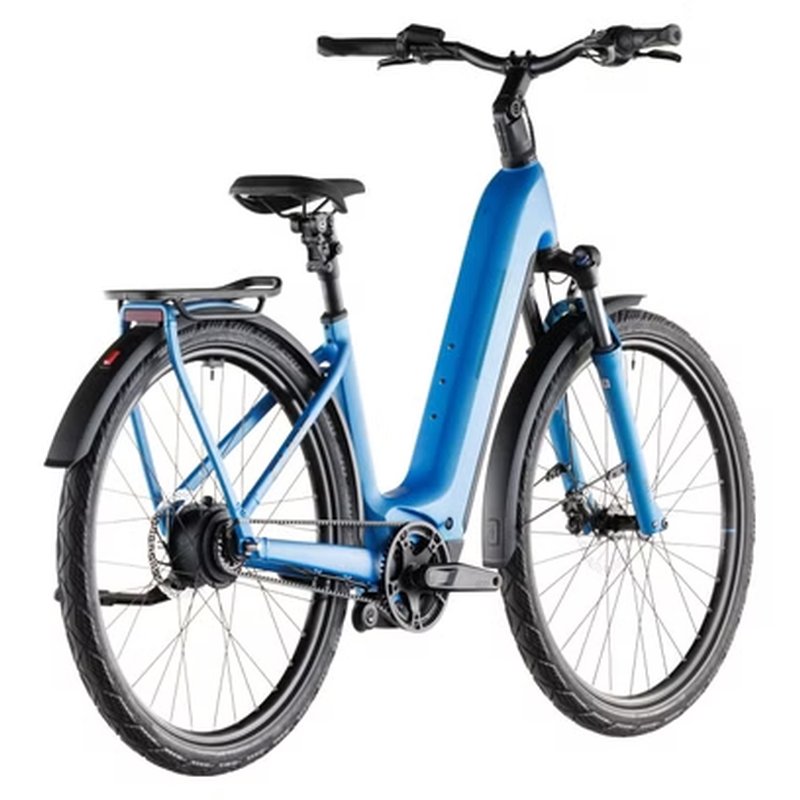 VTC Électrique Cube Kathmandu Hybrid Comfort Pro 800 Easy Entry Enviolo Trekking Courroie 800 Wh 700 mm Bleu Azure 2026 – Image 6