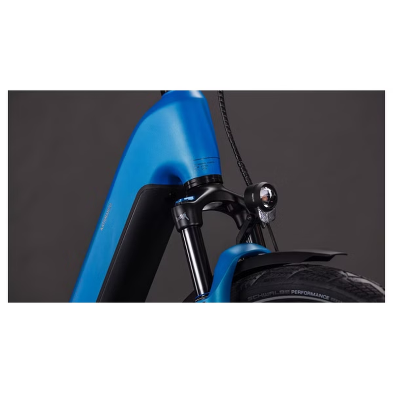 VTC Électrique Cube Kathmandu Hybrid Comfort Pro 800 Easy Entry Enviolo Trekking Courroie 800 Wh 700 mm Bleu Azure 2026 – Image 8