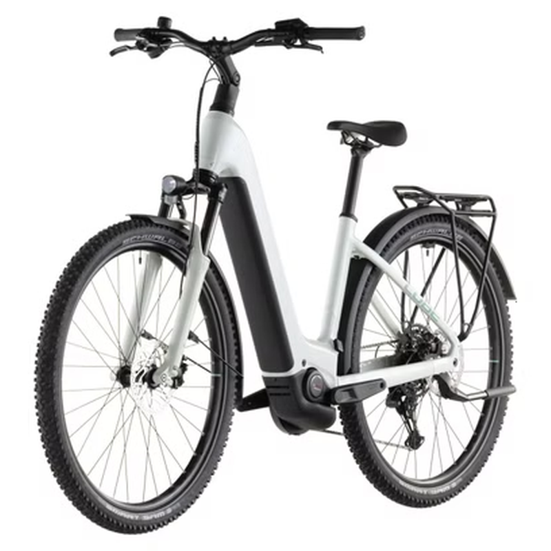 VTC Électrique Cube Nuride Hybrid Performance 600 Easy Entry Shimano Cues 10V 600 Wh 29'' Beige Desert Stone Vert 2026 – Image 3