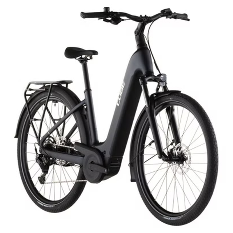 VTC Électrique Cube Touring Hybrid One 600 Easy Entry Shimano Cues 9V 600 Wh 700 mm Noir Coal 2026 – Image 2