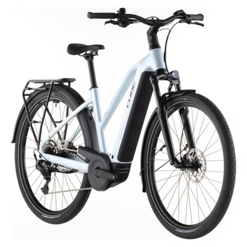 VTC Électrique Cube Touring Hybrid One 600 Trapeze Shimano Cues 9V 600 Wh 700 mm Bleu Glacier 2026 – Image 2