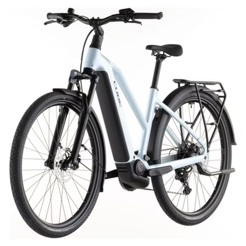 VTC Électrique Cube Touring Hybrid One 600 Trapeze Shimano Cues 9V 600 Wh 700 mm Bleu Glacier 2026 – Image 3