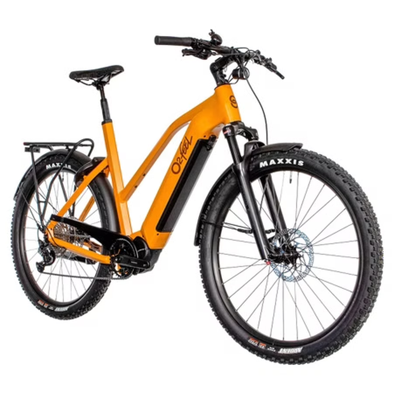 VTC Électrique O2 Feel Vern Urban Power 8 2 Mid Shimano Deore 10V 720 Wh 27 5'' Jaune Indiana – Image 2