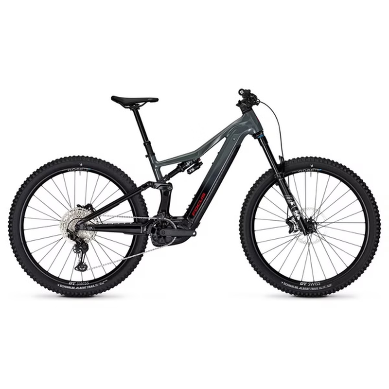 VTT Électrique Tout-Suspendu Focus JAM² 6 9 Shimano 12V 600Wh Bosch 120 Nm 29'' Gris/Vert 2025 – Image 9