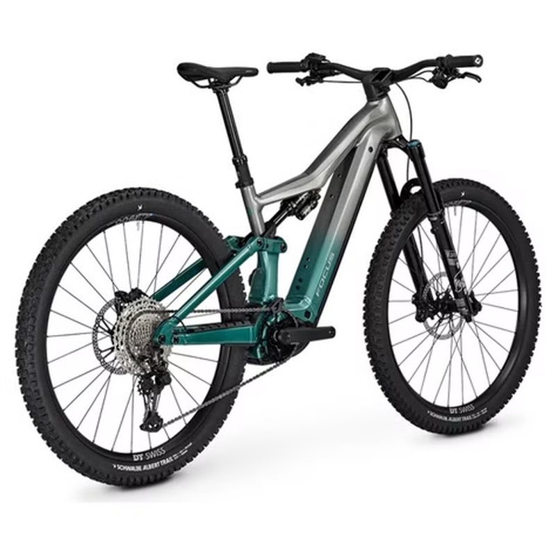 VTT Électrique Tout-Suspendu Focus JAM² 6 9 Shimano 12V 600Wh Bosch 120 Nm 29'' Gris/Vert 2025 – Image 6