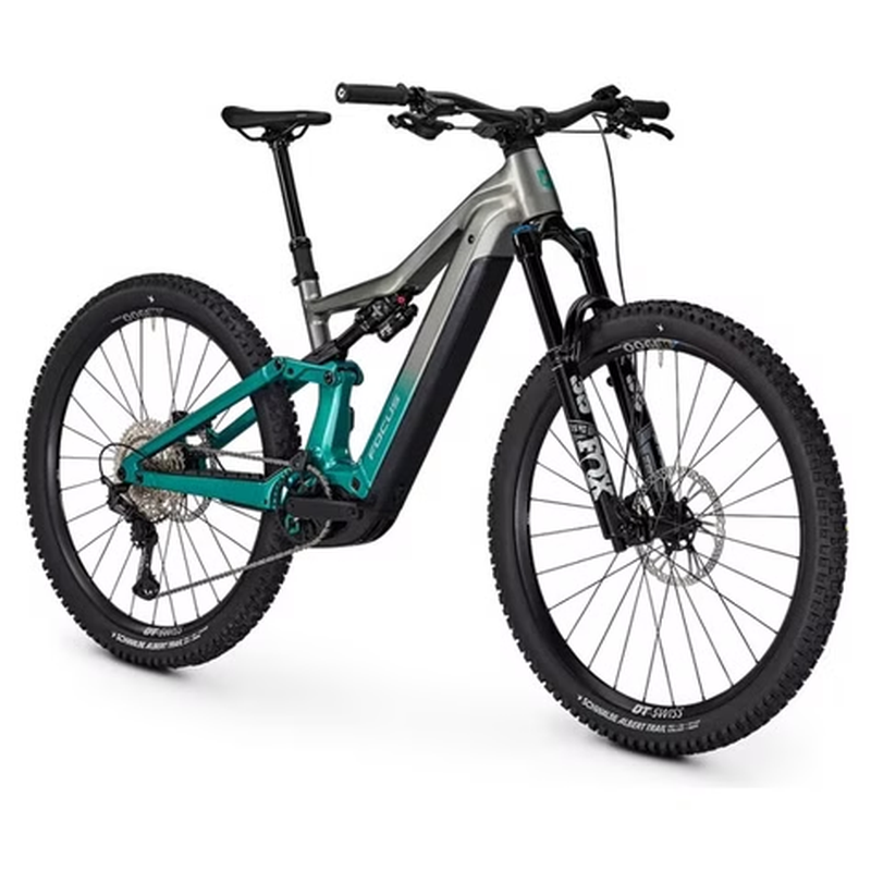 VTT Électrique Tout-Suspendu Focus JAM² 6 9 Shimano 12V 600Wh Bosch 120 Nm 29'' Gris/Vert 2025 – Image 3